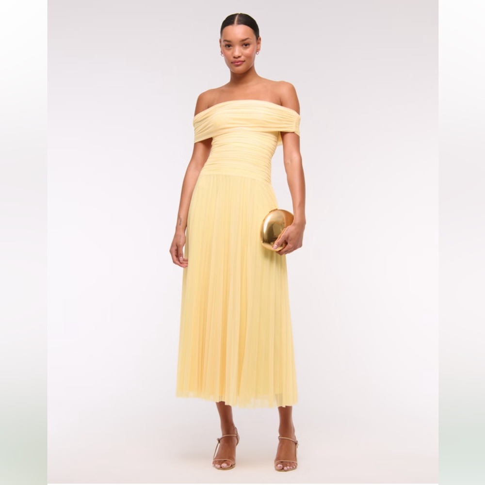The A&F Giselle Drop-Waist Mesh Maxi Dress